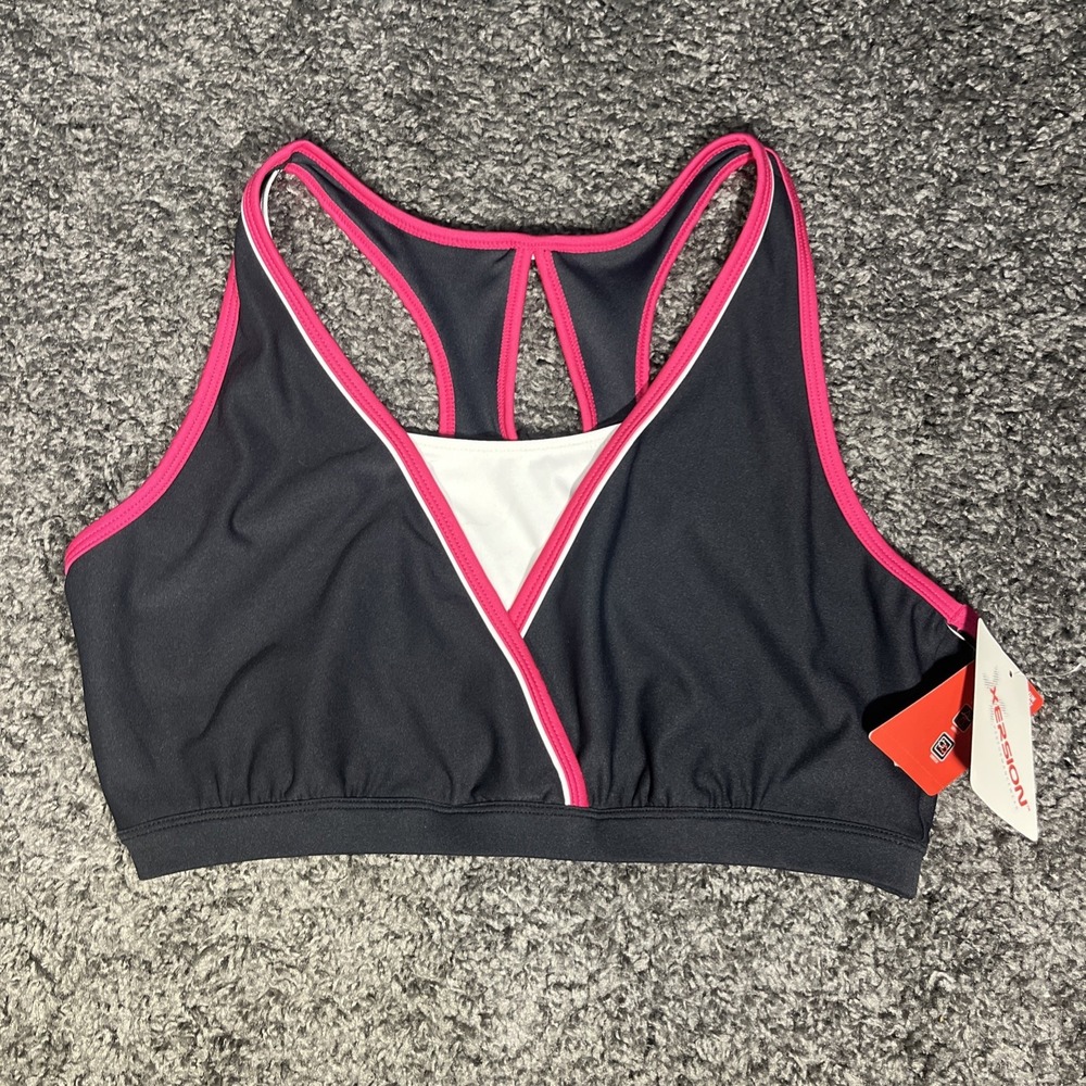 NWT‎ Xersion size XL pink quick dri medium support sports bra womens